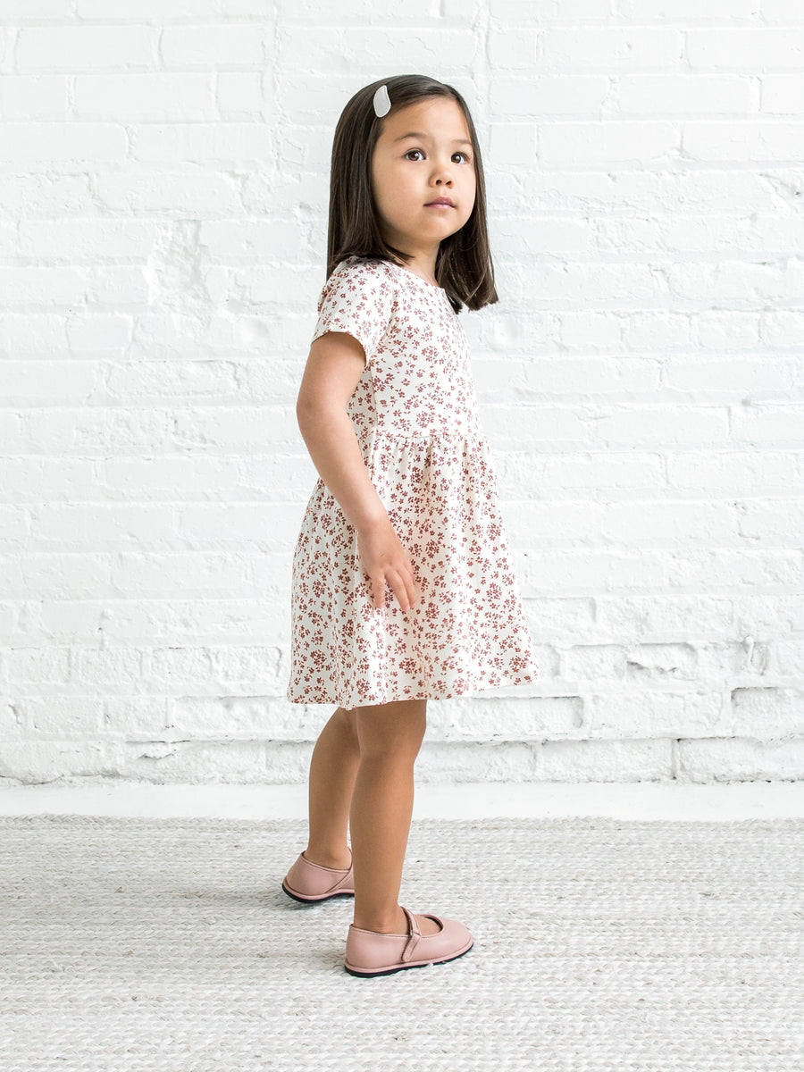 Stella Short Sleeve Swing Dress Baby-Kids : Tops : Dresses : Short Sleeves Colored Organics Organic Cotton Baby & Kids Stella Swing Dress