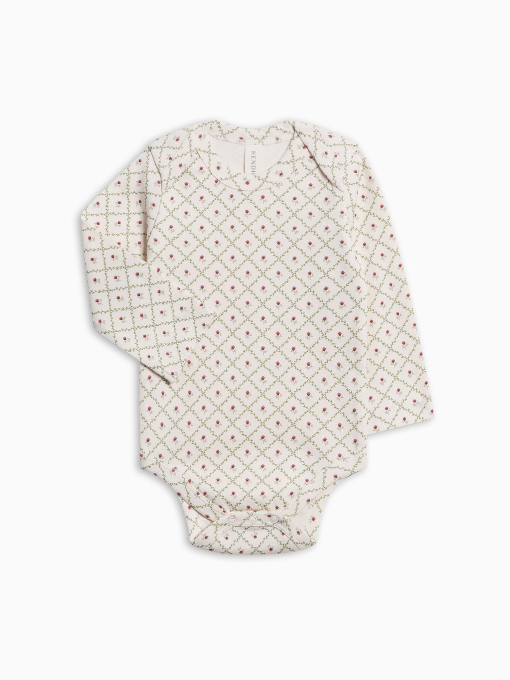 River Bodysuit - Hedge Floral Baby : One Pieces : Bodysuits : Long Sleeves KENDI by Colored Organics River Bodysuit for Babies | Colored Organics®