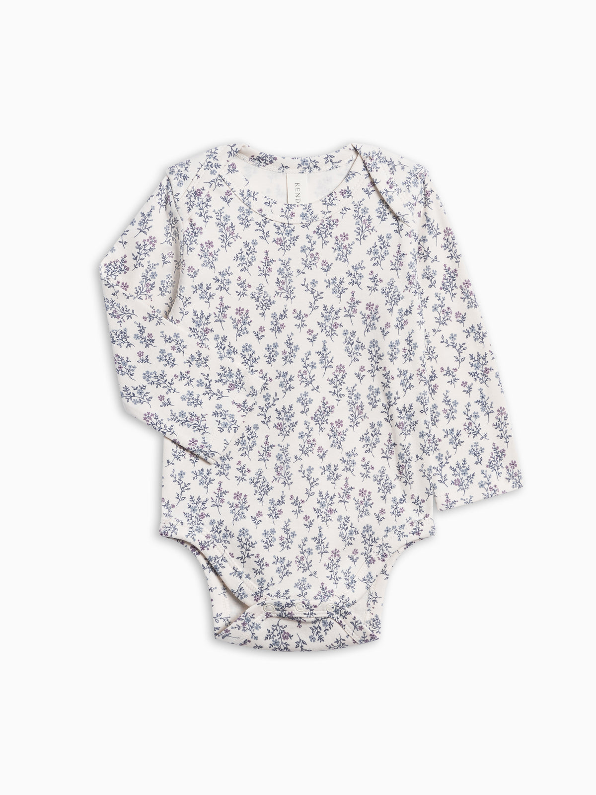 River Bodysuit - Winona Floral Baby : One Pieces : Bodysuits : Long Sleeves KENDI by Colored Organics River Bodysuit for Babies | Colored Organics®