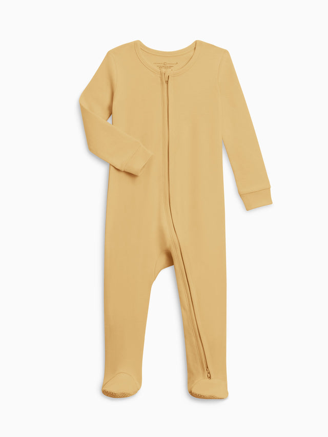 Peyton Zipper Sleeper Baby : Sleepers : Long Sleeves Colored Organics Organic Baby Peyton Zipper Footed Sleeper