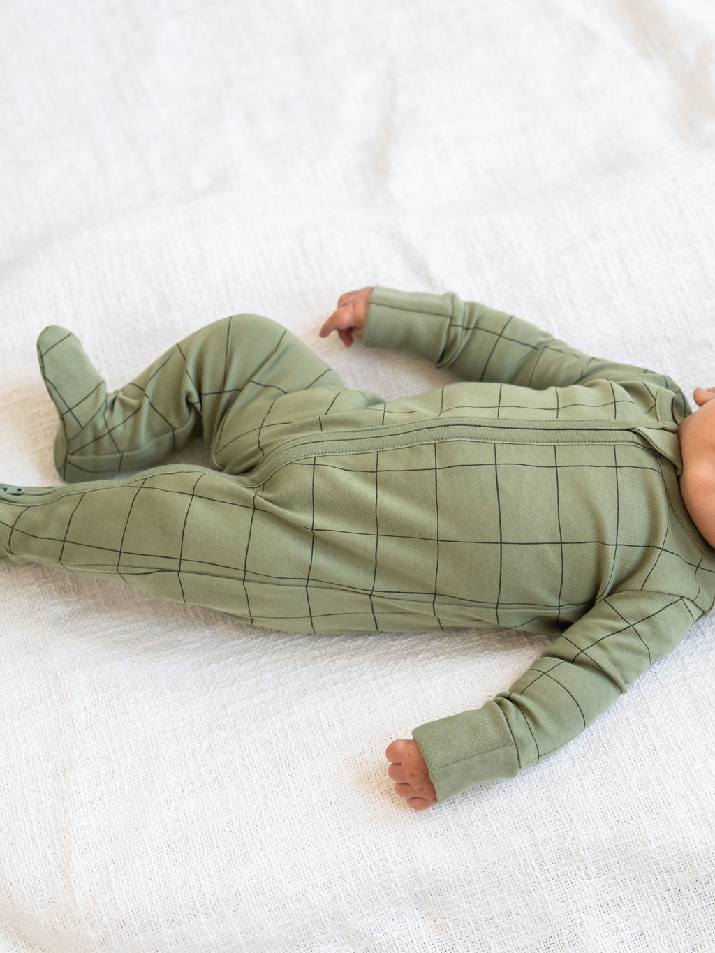 Peyton Zipper Sleeper - Basket Baby : One Pieces : Sleepers : Long Sleeves KENDI by Colored Organics Peyton Zipper Sleeper for Baby | Colored Organics®