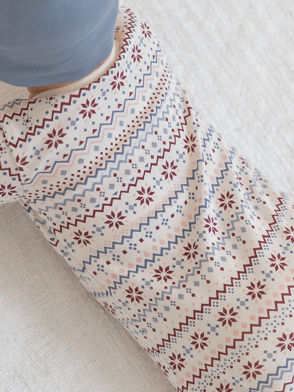 Peyton Zipper Sleeper - Bluen Fairisle