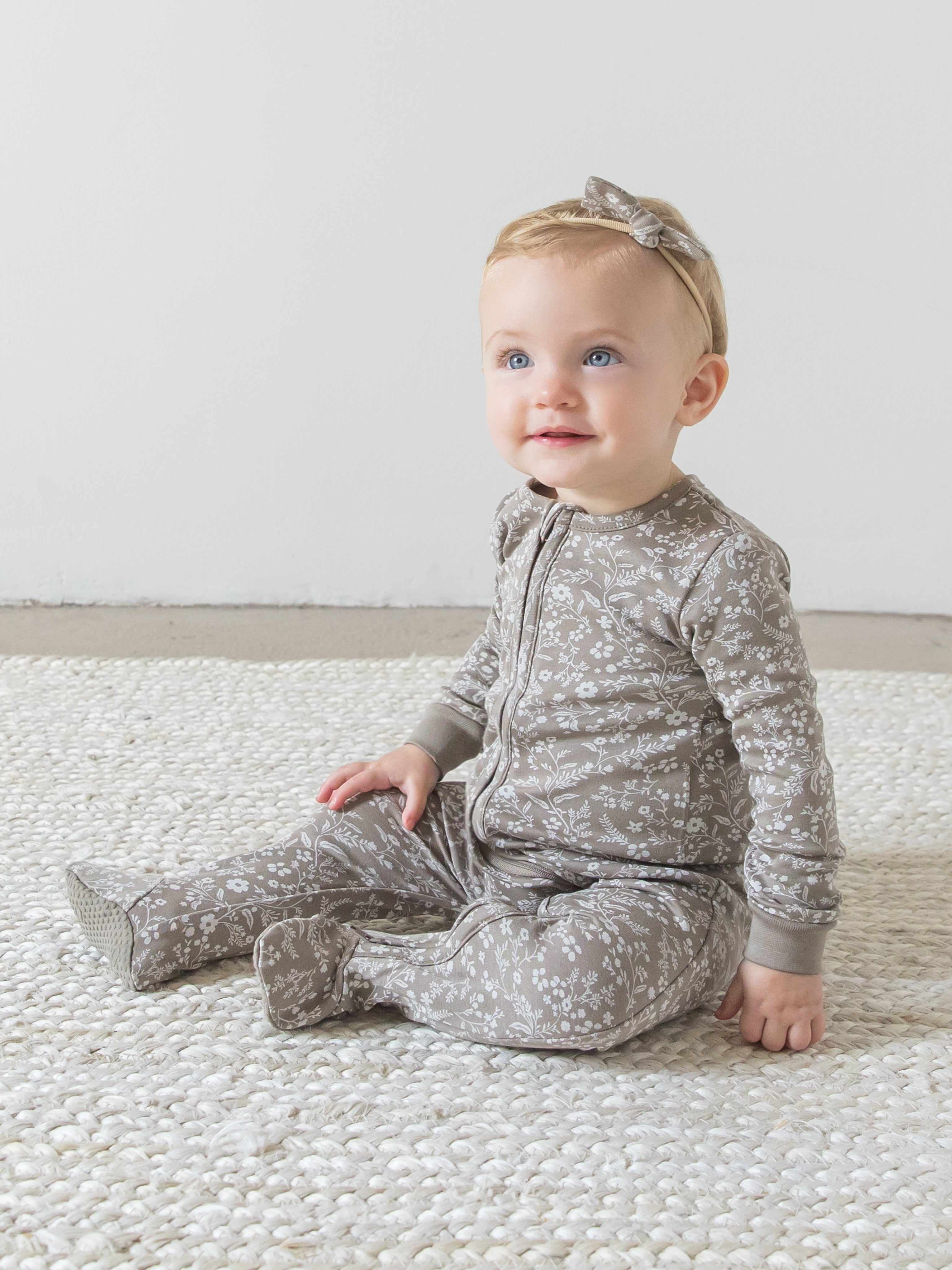 Organic Cotton Peyton Zipper Sleeper for Newborn and Baby Girl & Boy