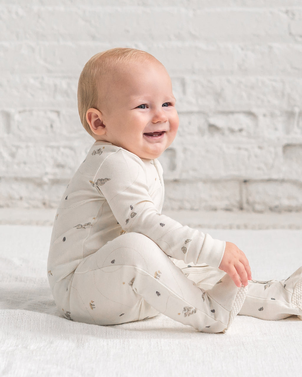 Peyton Zipper Sleeper Sale : Baby : One Pieces : Sleepers : Long Sleeves Colored Organics Peyton Zipper Sleeper for Baby | Colored Organics®