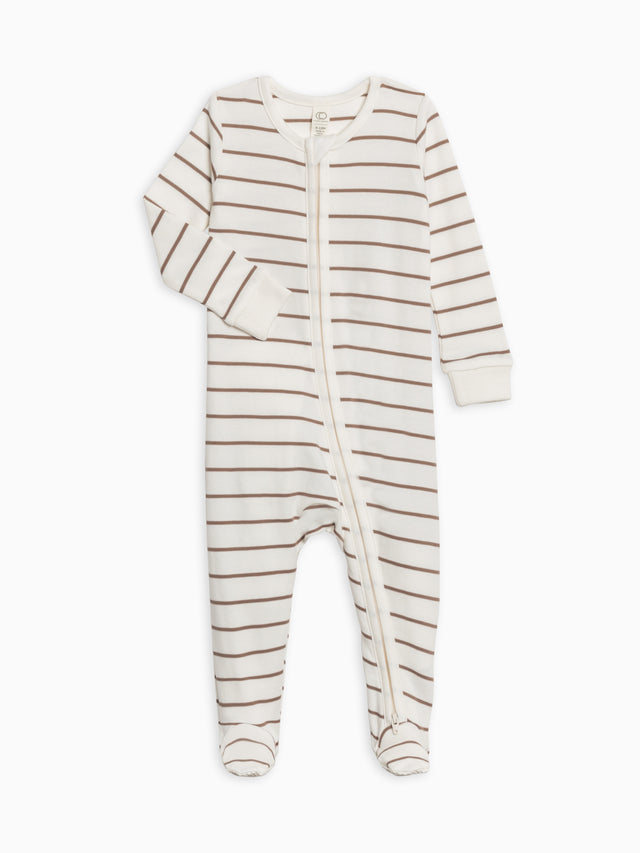 Peyton Zipper Sleeper Baby : One Pieces : Sleepers : Long Sleeves Colored Organics Organic Cotton Peyton Zipper Sleeper for Newborn and Baby - Girl & Boy 