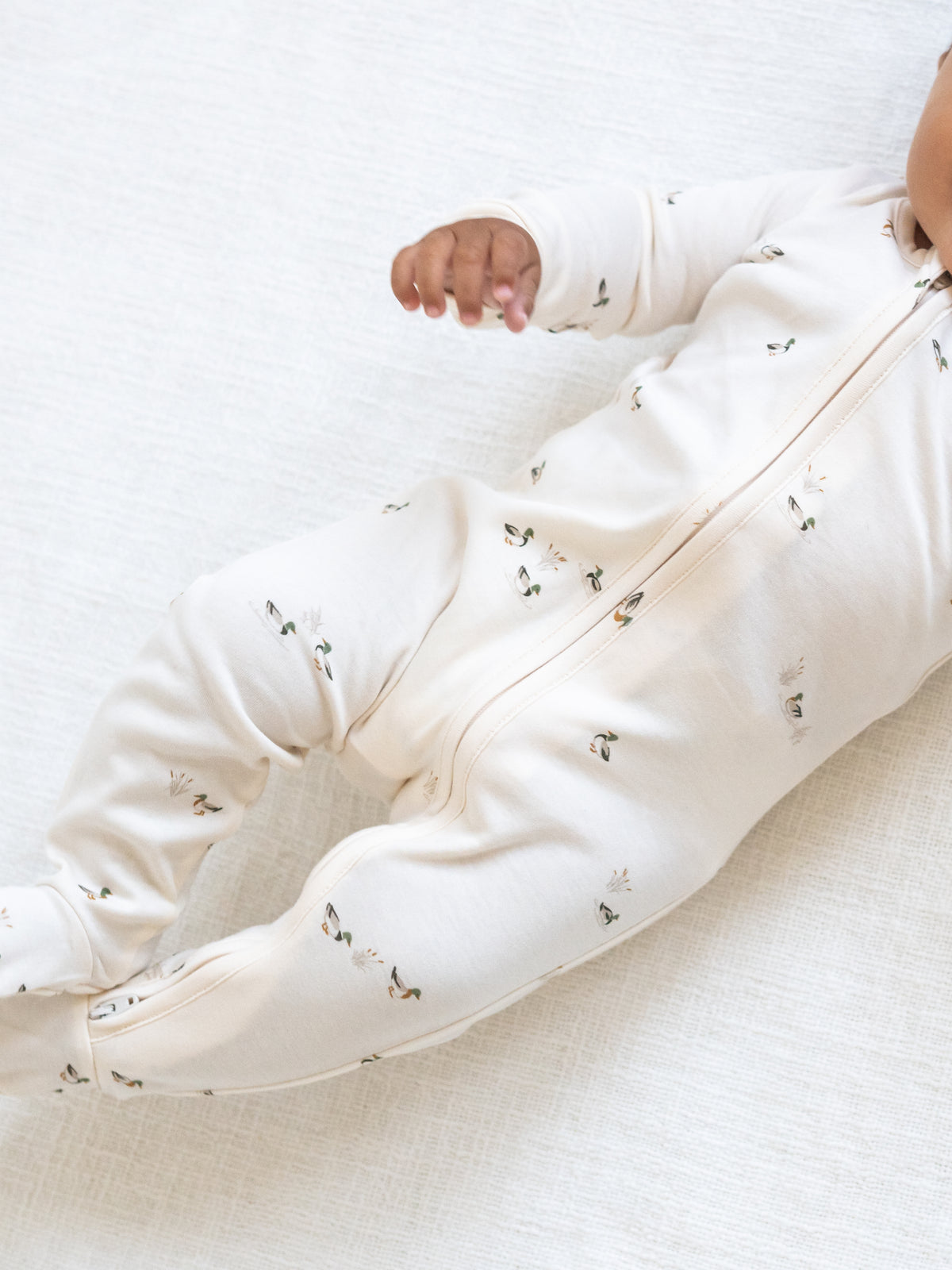 Peyton Zipper Sleeper - Mallard Baby : One Pieces : Sleepers : Long Sleeves KENDI by Colored Organics Peyton Zipper Sleeper for Baby | Colored Organics®