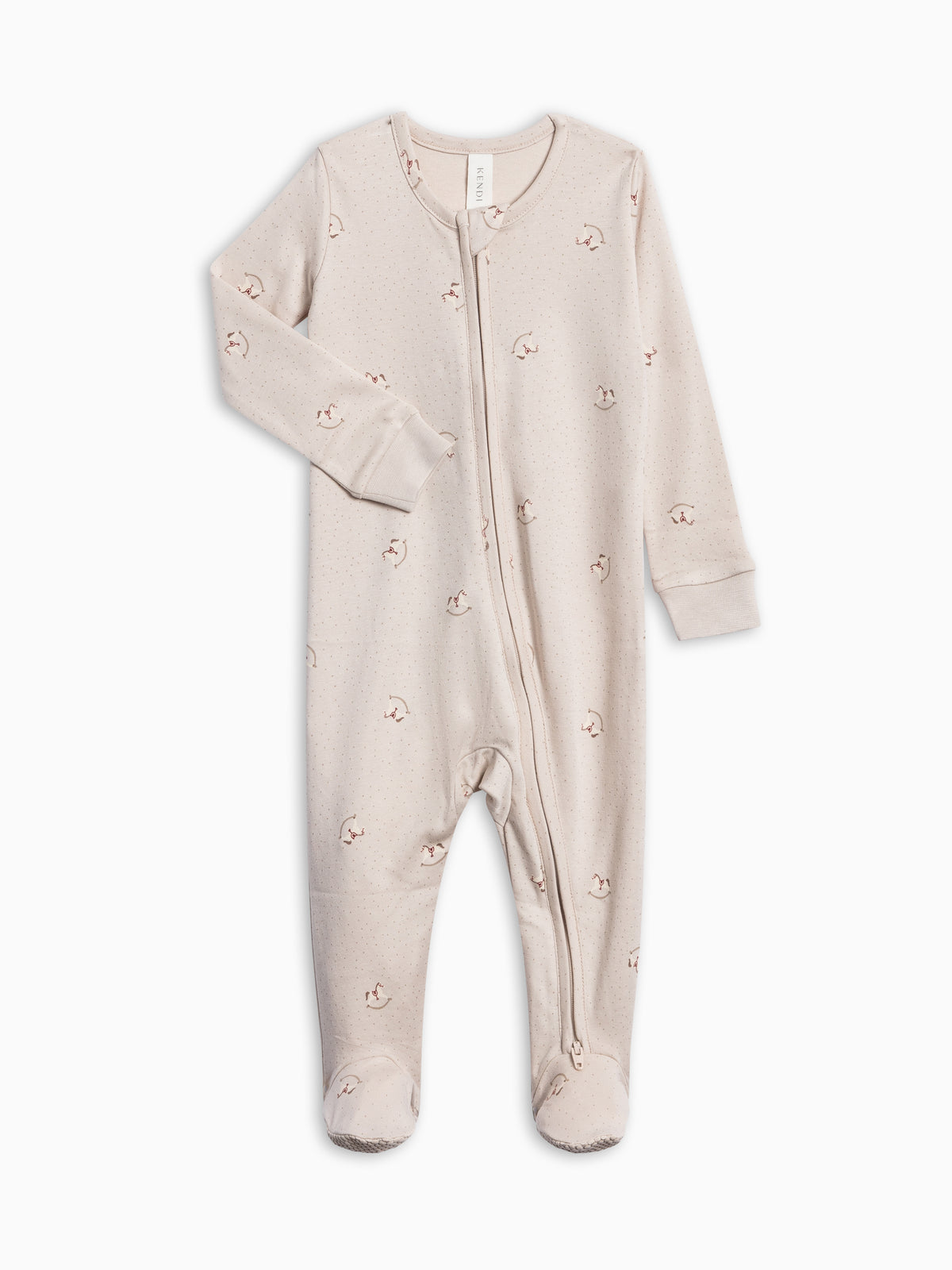Peyton Zipper Sleeper - Snowbound  KENDI by Colored Organics Peyton Zipper Sleeper - Snowbound | Colored Organics®