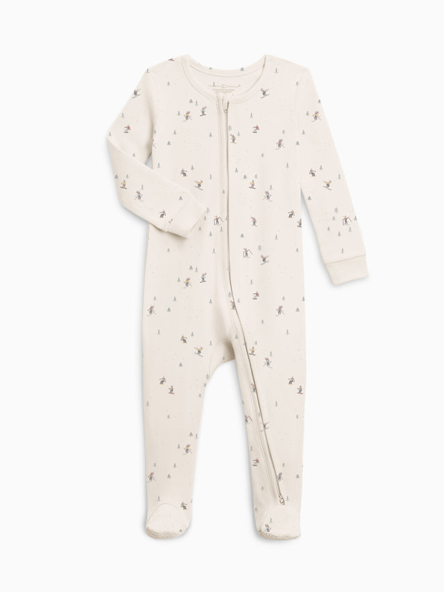 Peyton Zipper Sleeper Baby : One Pieces : Sleepers : Long Sleeves Colored Organics Organic Cotton Baby Peyton Zipper Sleeper