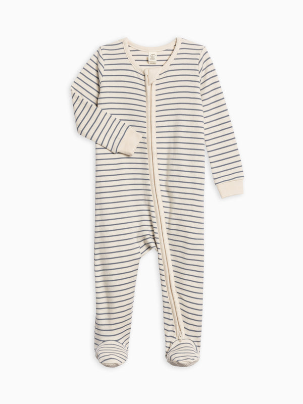Peyton Zipper Sleeper Baby : One Pieces : Sleepers : Long Sleeves Colored Organics Organic Cotton Peyton Zipper Sleeper for Newborn and Baby - Girl & Boy 