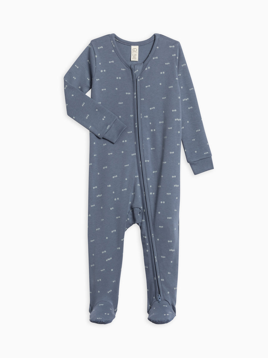Peyton Zipper Sleeper Baby : One Pieces : Sleepers : Long Sleeves Colored Organics Organic Cotton Peyton Zipper Sleeper for Newborn and Baby - Girl & Boy 