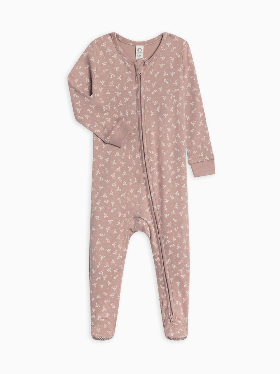 Peyton Zipper Sleeper Baby : One Pieces : Sleepers : Long Sleeves Colored Organics Organic Cotton Peyton Zipper Sleeper for Newborn and Baby - Girl & Boy 