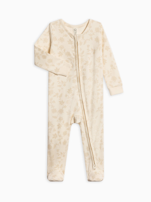 Peyton Zipper Sleeper Baby :One Pieces :Sleepers :Long Sleeves Colored Organics Organic Cotton Baby and Kids 2-Piece Short Sleeve Jammie Set