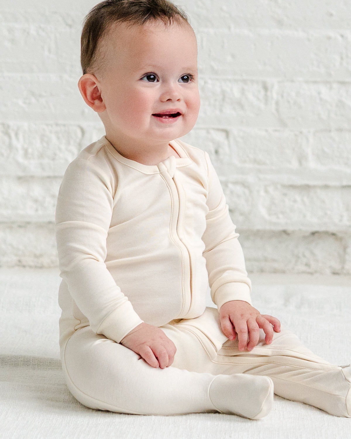 Classic Peyton Zipper Sleeper Baby : One Pieces : Sleepers : Long Sleeves Colored Organics Organic Peyton Zipper Footed Sleeper | Colored Organics®