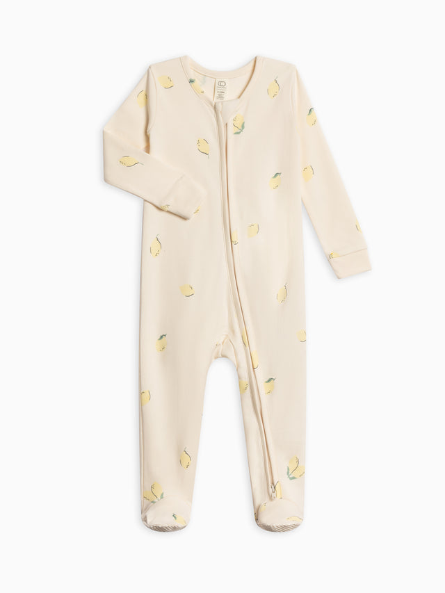 Peyton Zipper Sleeper Baby :One Pieces :Sleepers :Long Sleeves Colored Organics Organic Cotton Baby and Kids 2-Piece Short Sleeve Jammie Set