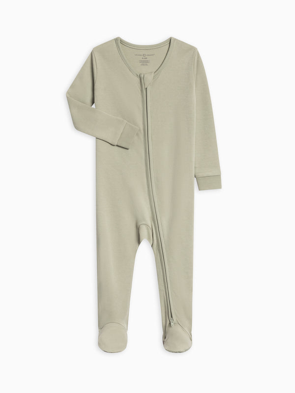 Peyton Zipper Sleeper Baby : One Pieces : Sleepers : Long Sleeves Colored Organics Organic Baby Peyton Zipper Footed Sleeper