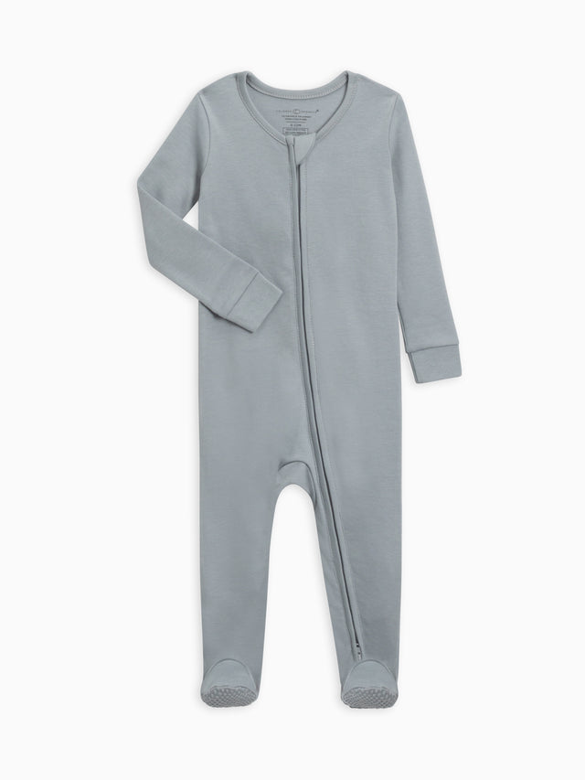 Peyton Zipper Sleeper - Old SKUS Baby : One Pieces : Sleepers : Long Sleeves Colored Organics Organic Baby Peyton Zipper Footed Sleeper