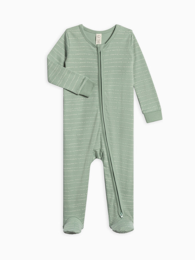 Peyton Zipper Sleeper Baby :One Pieces :Sleepers :Long Sleeves Colored Organics Organic Cotton Baby and Kids 2-Piece Short Sleeve Jammie Set