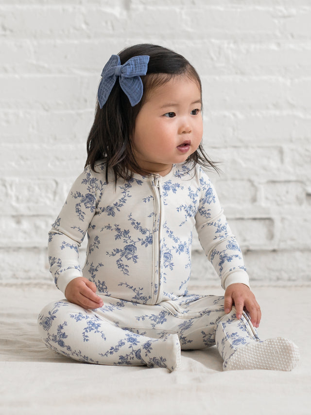 Peyton Zipper Sleeper Baby :One Pieces :Sleepers :Long Sleeves Colored Organics Organic Cotton Baby and Kids 2-Piece Short Sleeve Jammie Set