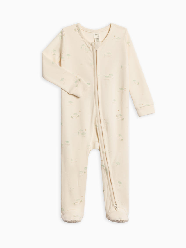 Peyton Zipper Sleeper Baby :One Pieces :Sleepers :Long Sleeves Colored Organics Organic Cotton Baby and Kids 2-Piece Short Sleeve Jammie Set