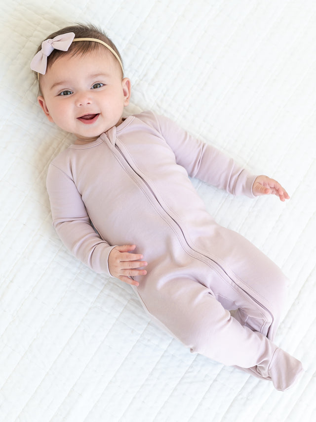 Peyton Zipper Sleeper - Old SKUS Baby : One Pieces : Sleepers : Long Sleeves Colored Organics Organic Baby Peyton Zipper Footed Sleeper