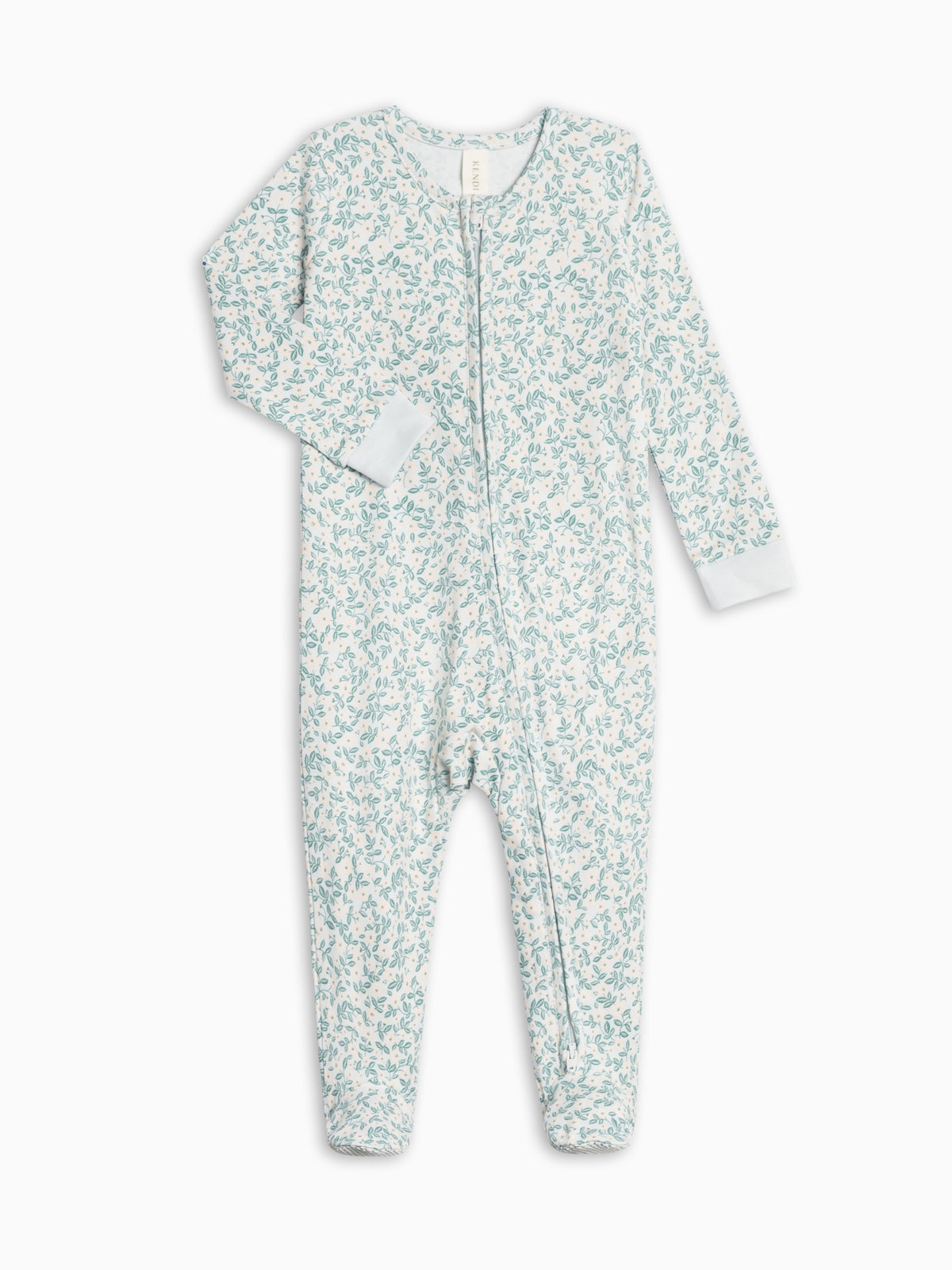 Peyton Zipper Sleeper - Arbor Floral / Powder + Shell Sale : Baby : One Pieces : Sleepers : Long Sleeves KENDI by Colored Organics Peyton Zipper Sleeper - Arbor Floral / | Colored Organics®