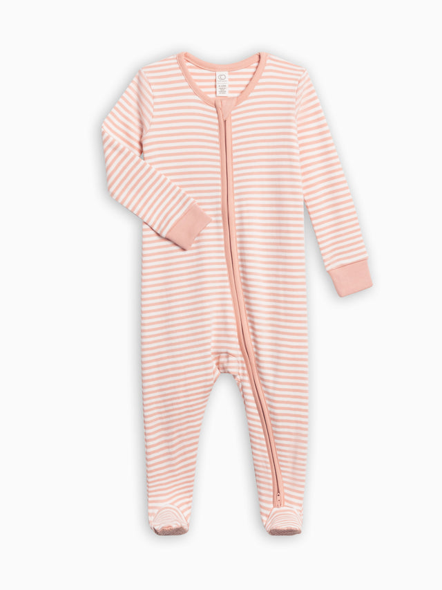 Peyton Zipper Sleeper Baby : One Pieces : Sleepers : Long Sleeves Colored Organics Organic Cotton Peyton Zipper Sleeper for Newborn and Baby - Girl & Boy 