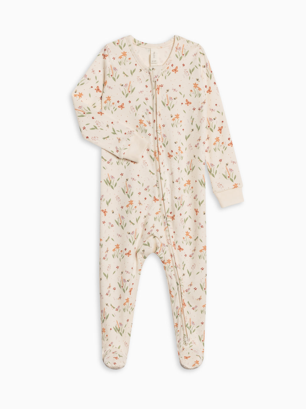 Peyton Zipper Sleeper - Butterfly / Fog + Mint Sale : Baby : One Pieces : Sleepers : Long Sleeves Kendi Peyton Zipper Sleeper - Butterfly / Fog | Colored Organics®