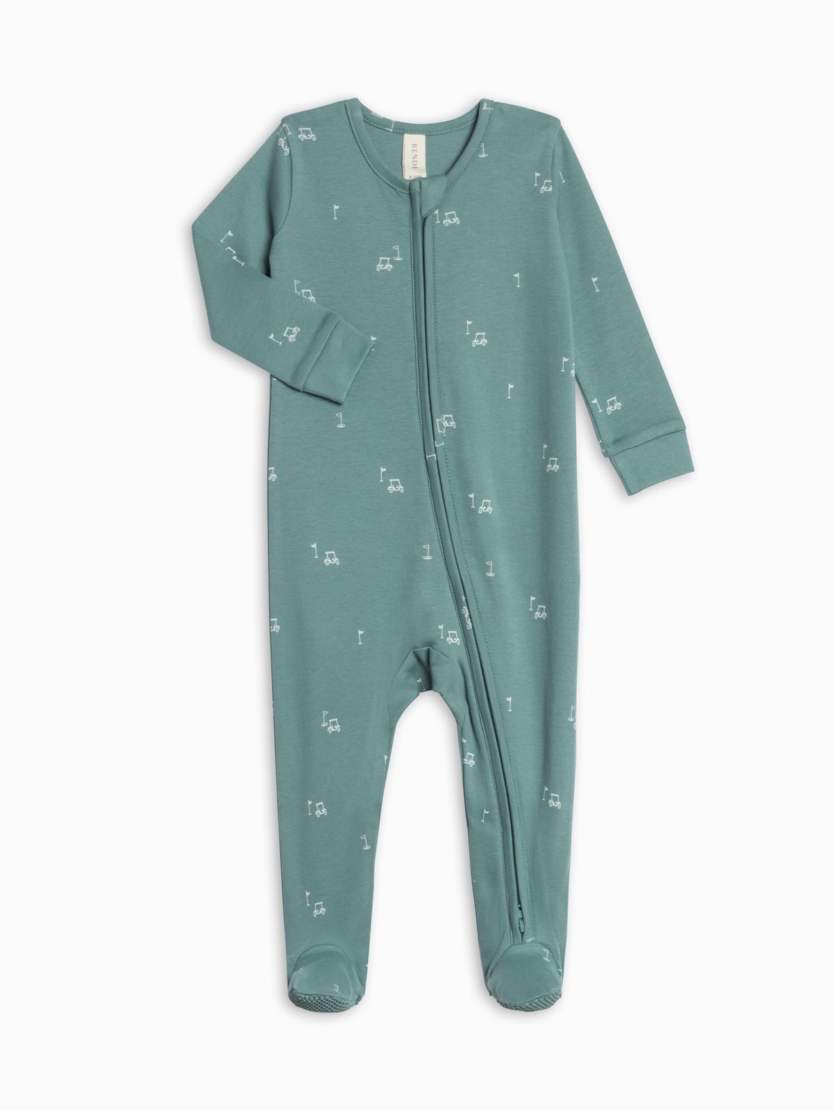 Peyton Zipper Sleeper - Fairway / Laguna + Powder Sale : Baby : One Pieces : Sleepers : Long Sleeves KENDI by Colored Organics Peyton Zipper Sleeper - Fairway / | Colored Organics®