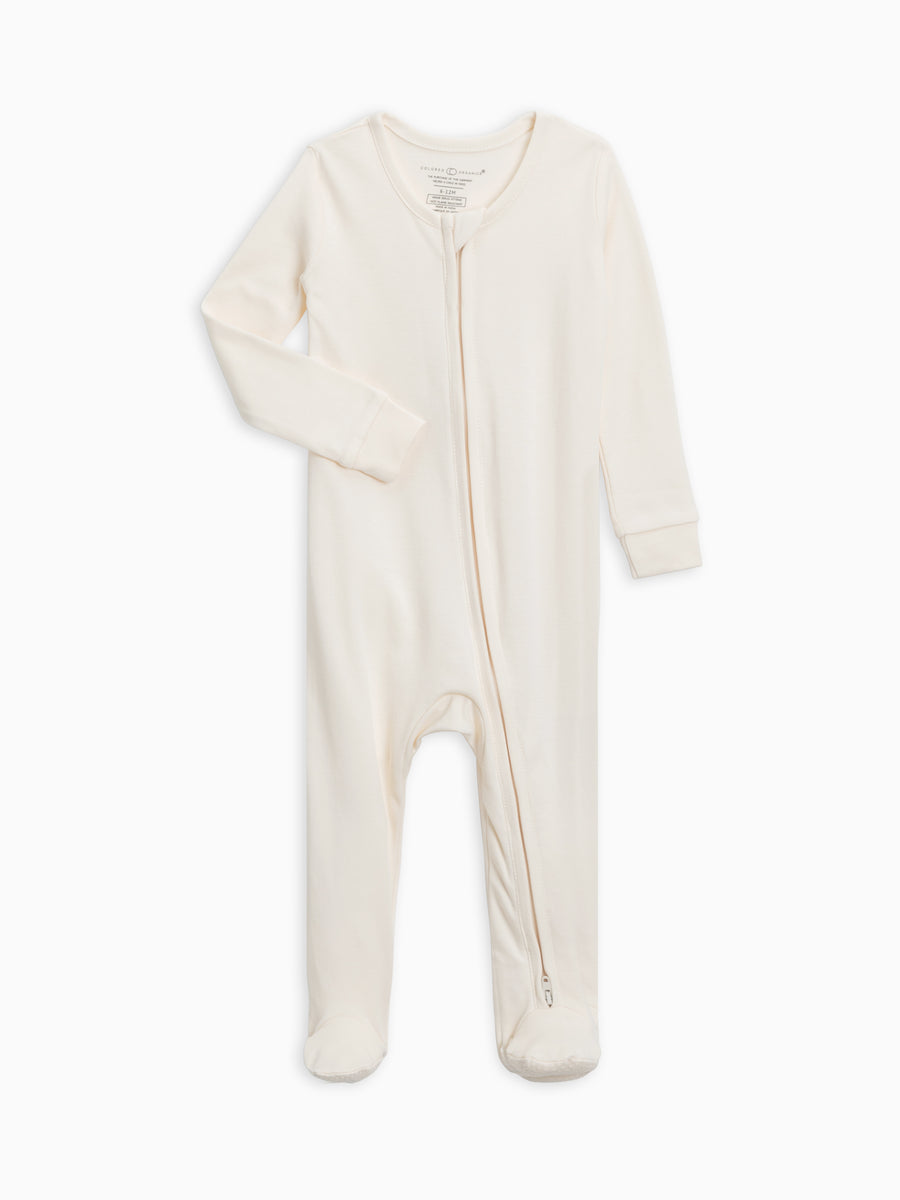 Peyton Zipper Sleeper Baby :One Pieces :Sleepers :Long Sleeves Colored Organics Organic Baby Peyton Zipper Footed Sleeper