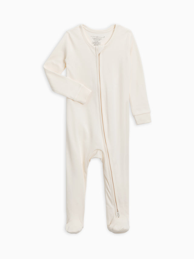 Peyton Zipper Sleeper - Old SKUS Baby : One Pieces : Sleepers : Long Sleeves Colored Organics Organic Baby Peyton Zipper Footed Sleeper