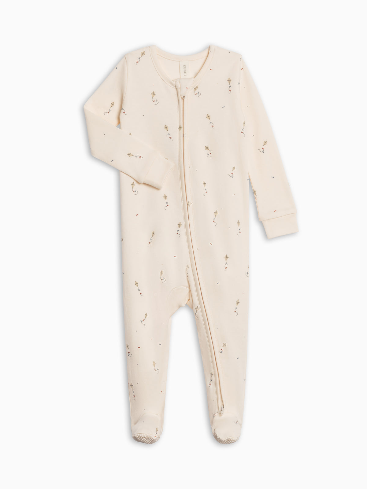 Peyton Zipper Sleeper - Kite / Dune + Barn Baby : One Pieces : Sleepers : Long Sleeves Kendi PRE ORDER Peyton Zipper Sleeper - Kite | Colored Organics®