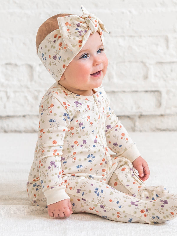 Peyton Zipper Sleeper - Margot Floral / Barn + Sea