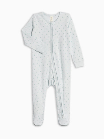 Peyton Zipper Sleeper - Tee Time / Powder + Laguna