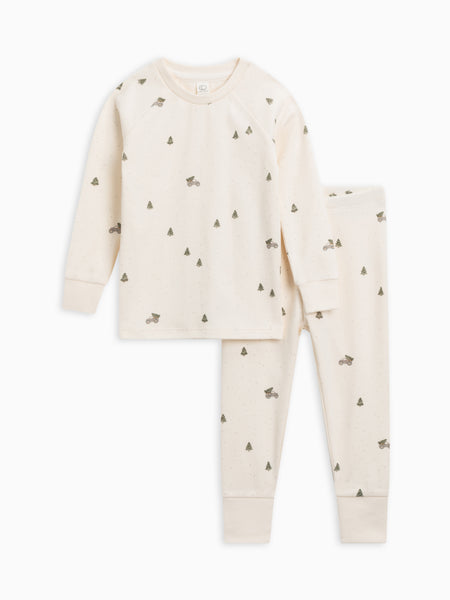 Organic Cotton Baby and Kids 2 Piece Long Sleeve Jammie Set