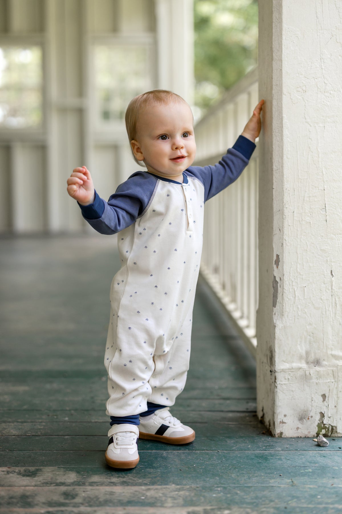 Brix Henley Romper - Peak / Steel