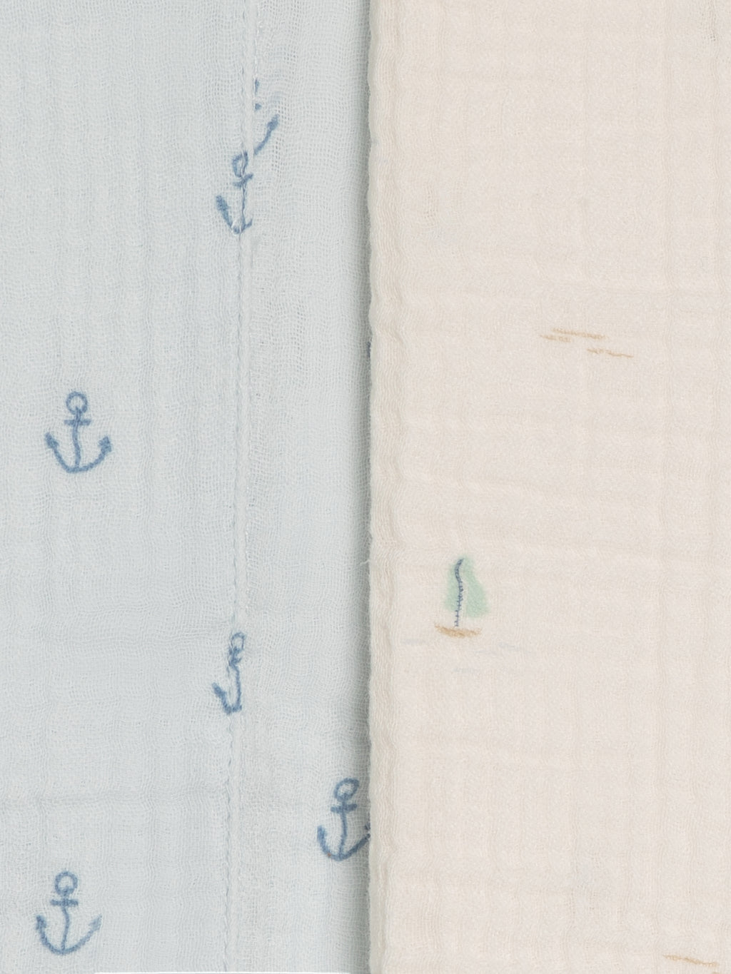 2-Pack Muslin Burp Cloths - Marina + Anchor Baby : Gear : Burp Cloths : Feeding KENDI by Colored Organics 2-Pack Muslin Burp Cloths - Marina + | Colored Organics®