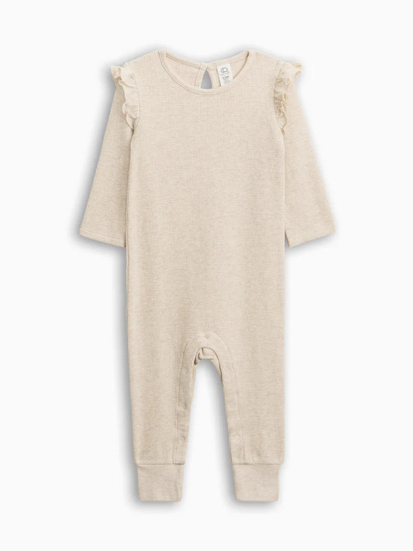 Mila Waffle Knit Flutter Sleeve Romper