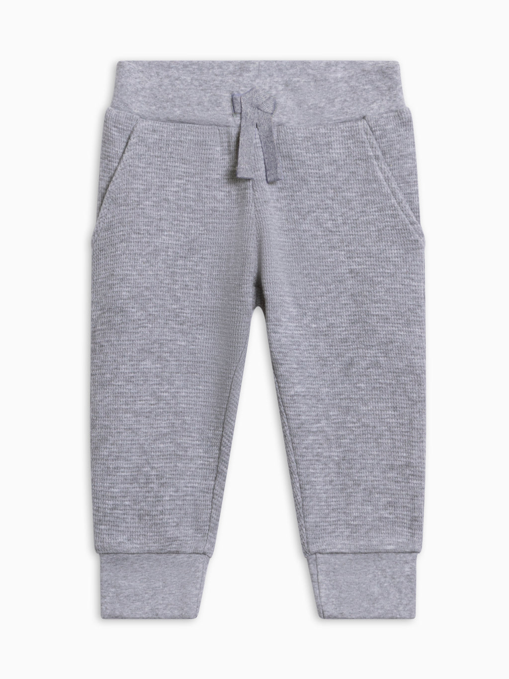 Nelson Waffle Knit Jogger - Ashen Baby-Kids : Bottoms : Joggers KENDI by Colored Organics Nelson Waffle Knit Jogger for Baby + | Colored Organics®