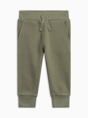 Nelson Waffle Knit Jogger - Fern Baby-Kids : Bottoms : Joggers KENDI by Colored Organics Nelson Waffle Knit Jogger for Baby + | Colored Organics®
