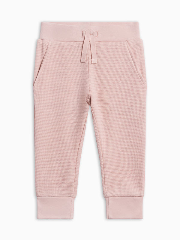 Nelson Waffle Knit Jogger - Petal Pink