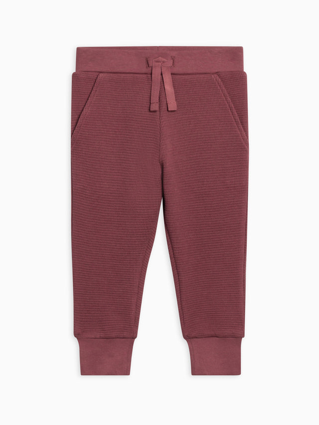 Nelson Waffle Knit Jogger Sale :Baby-Kids :Bottoms :Joggers Kendi Organic Cotton Baby and Kids Nelson Waffle Knit Jogger