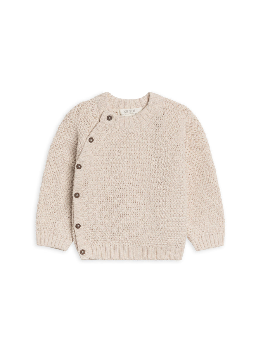 Frankie Seed Stitch Sweater Knit Kimono Top Sale : Baby : Tops : Long Sleeve : Sweaters Kendi Organic Cotton Baby Frankie Seed Stitch Sweater Knit Kimono Top