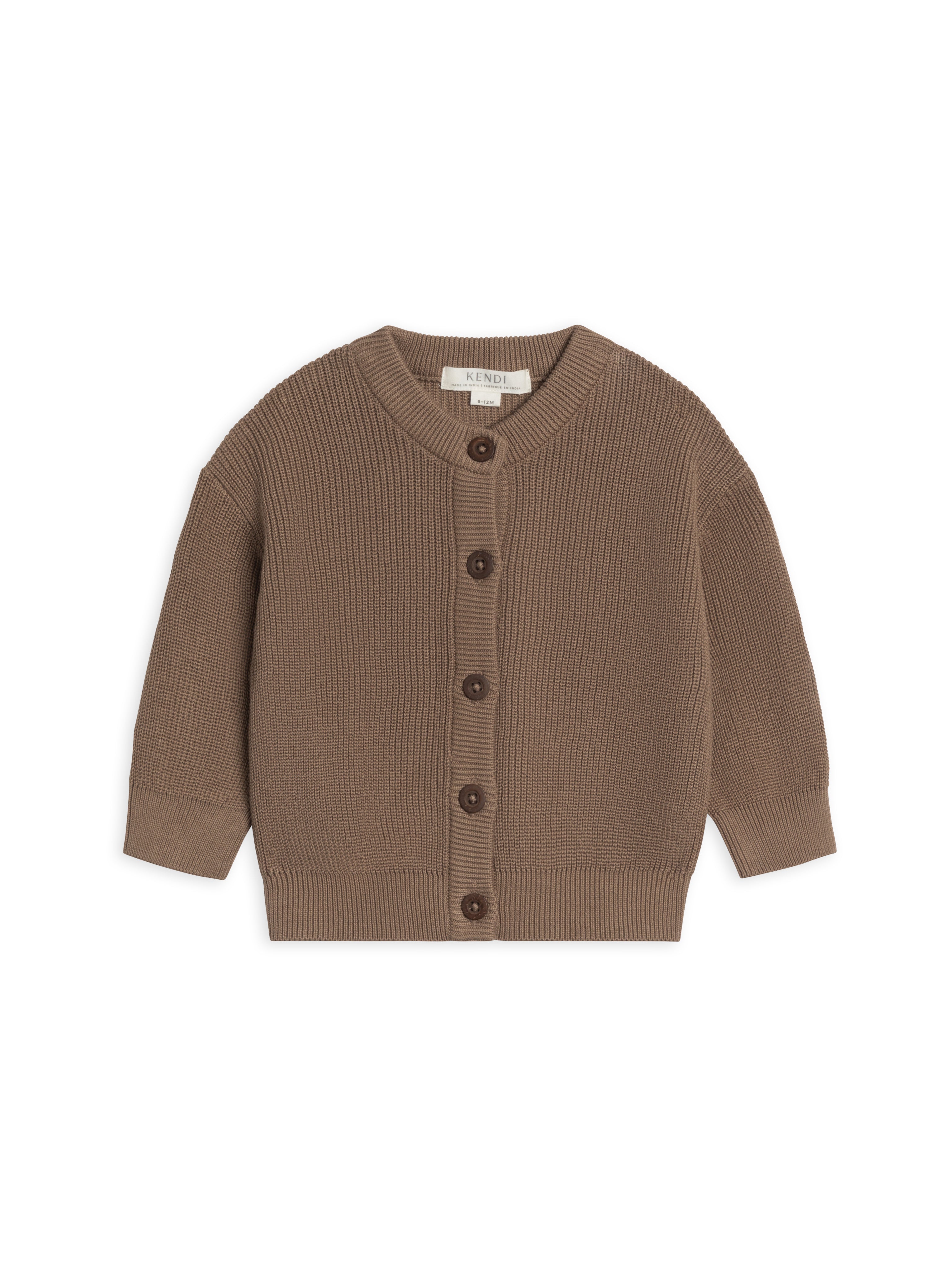 【seed and soil】Organic cotton cardigan Organic cotton cardigan(mocha) – seed and soil