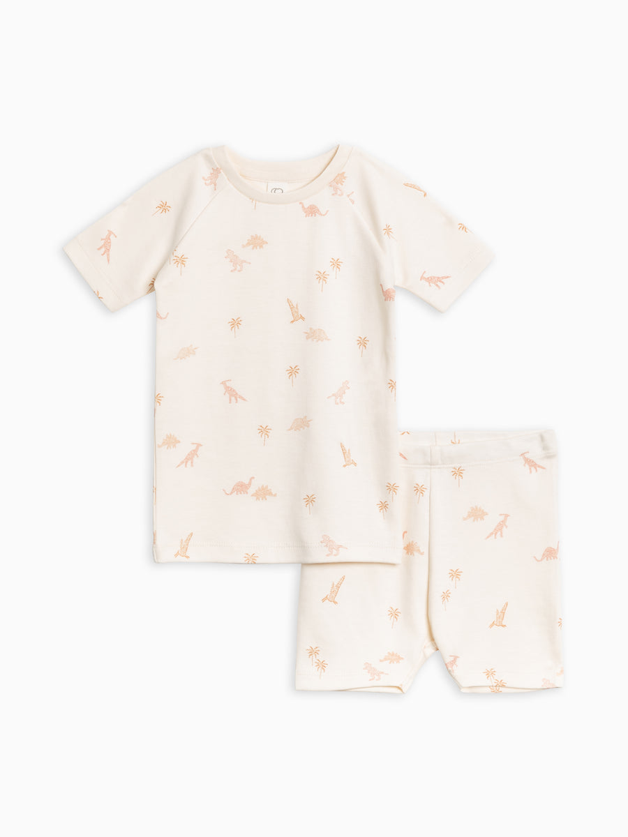 Dino-Mite Collection 2-Piece Short Sleeve Jammie Set Baby-Kids : Jammies : Short Sleeves CO Give Organic Cotton Baby & Kids 2-Piece Short Sleeve Jammie Set