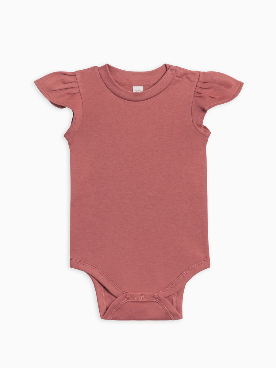 Pearl Petal Sleeve Bodysuit Baby : Bodysuits : Short Sleeves Colored Organics Organic Cotton Baby Pearl Petal Sleeve Bodysuit