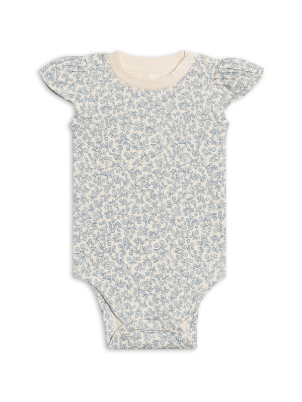 Pearl Petal Sleeve Bodysuit - Narelle Floral / Ivory + Sea