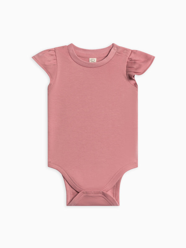 Pearl Petal Sleeve Bodysuit Baby : One Pieces : Bodysuits : Short Sleeves Colored Organics Organic Cotton Baby Pearl Petal Sleeve Bodysuit