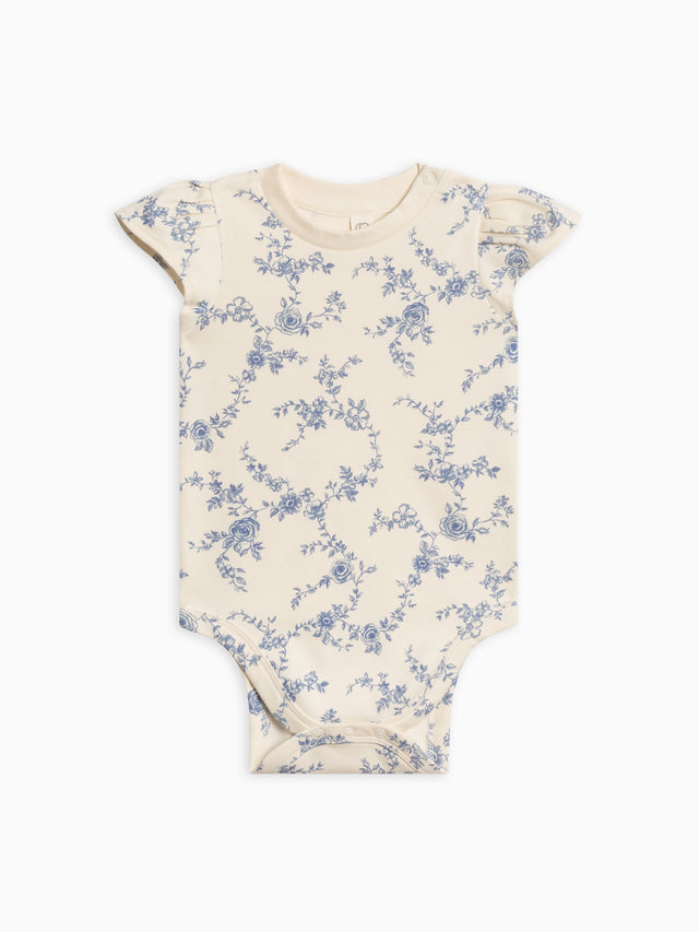 Pearl Petal Sleeve Bodysuit Baby :One Pieces :Bodysuits :Short Sleeves Colored Organics Organic Cotton Baby Pearl Petal Sleeve Bodysuit