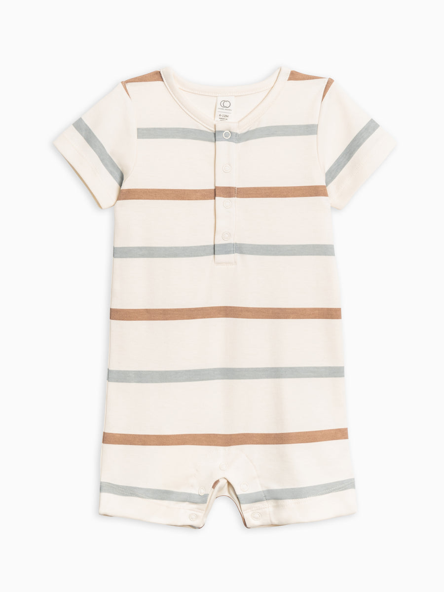 Mason Short Sleeve Romper Baby : Romper : Short Sleeves Colored Organics Organic Cotton Baby Mason Romper