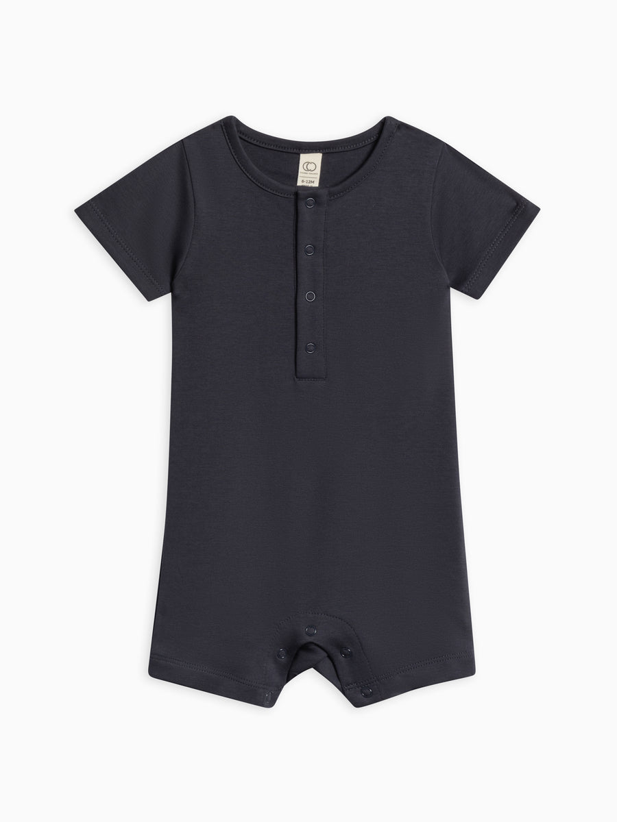 Mason Short Sleeve Romper Baby : One Pieces : Rompers : Short Sleeves Colored Organics Organic Cotton Baby Mason Romper